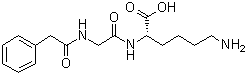 N2-[N-(苯基乙酰基)甘氨酰]-L-赖氨酸分子结构 (CAS 113969-25-8)