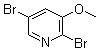 2,5-二溴-3-甲氧基吡啶分子结构 (CAS 1142191-57-8)