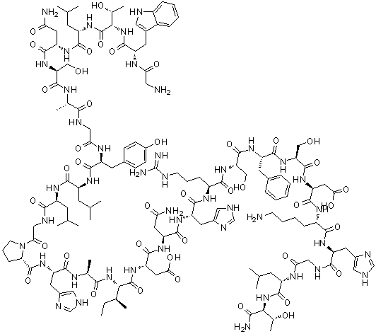结构式 CAS# 114547-31-8, 小鼠促生长激素神经肽-(1-29)