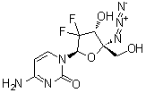 4'-C-Azido-2'-deoxy-2',2'-difluorocytidine molecular structure (CAS 1145869-51-7)