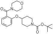 4-[2-(4-Morpholinylcarbonyl)phenoxy]-1-piperidinecarboxylic acid tert-butyl ester molecular structure (CAS 1146080-02-5)