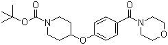 4-[4-(4-吗啉基羰基)苯氧基]-1-哌啶甲酸叔丁酯分子结构 (CAS 1146080-05-8)