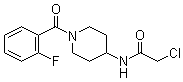 2-氯-N-[1-(2-氟苯甲酰基)-4-哌啶基]乙酰胺分子结构 (CAS 1146080-29-6)