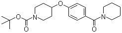 4-[4-(1-Piperidinylcarbonyl)phenoxy]-1-piperidinecarboxylic acid tert-butyl ester molecular structure (CAS 1146080-53-6)