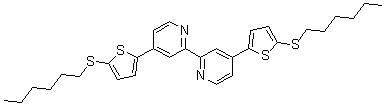 4,4'-双[5-(己硫基)-2-噻吩基]-2,2'-联吡啶分子结构 (CAS 1146182-96-8)