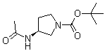 (S)-3-乙酰氨基吡咯烷-1-羧酸叔丁酯分子结构 (CAS 114636-37-2)