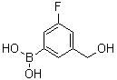 [3-氟-5-(羟基甲基)苯基]硼酸分子结构 (CAS 1146614-40-5)