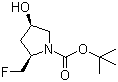 (2R,4R)-N-Boc-2-氟甲基-4-羟基吡咯烷分子结构 (CAS 114676-97-0)