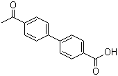 4'-乙酰基-[1,1'-联苯]-4-羧酸分子结构 (CAS 114691-92-8)