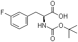 Boc-L-3-氟苯丙氨酸分子结构 (CAS 114873-01-7)