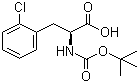 structure of CAS# 114873-02-8, Boc-2-chloro-L-phenylalanine;Boc-Phe(2-Cl)-OH; Boc-L-2-Chlorophe; tert-Butoxycarbonyl-L-2-chlorophenylalanine