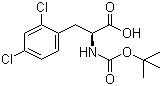 (S)-Boc-2,4-二氯苯丙氨酸分子结构 (CAS 114873-04-0)