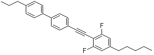 4-[2-(2,6-二氟-4-戊基苯基)乙炔基]-4'-丙基-1,1'-联苯分子结构 (CAS 1149373-93-2)