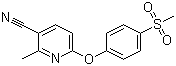 2-甲基-6-[4-(甲磺酰基)苯氧基]-3-吡啶甲腈分子结构 (CAS 1150100-45-0)