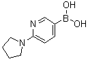 [2-(吡咯烷-1-基)吡啶-5-基]硼酸分子结构 (CAS 1150114-75-2)