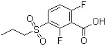 2,6-二氟-3-(丙磺酰基)苯甲酸分子结构 (CAS 1152501-92-2)