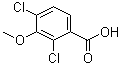 2,4-二氯-3-甲氧基苯甲酸分子结构 (CAS 115382-33-7)