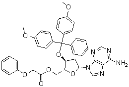 3'-O-[二(4-甲氧基苯基)苯基甲基]-2'-脱氧腺苷 5'-(苯氧基乙酸)酯分子结构 (CAS 115388-94-8)