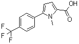 1-Methyl-5-[4-(trifluoromethyl)phenyl]-1H-pyrrole-2-carboxylic acid molecular structure (CAS 1153905-13-5)