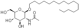 十六烷基 2-(乙酰氨基)-2-脱氧-beta-D-吡喃葡萄糖苷分子结构 (CAS 115414-49-8)