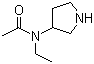 3-(N-乙酰基-N-乙基氨基)吡咯烷分子结构 (CAS 115445-29-9)