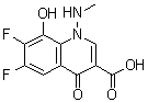 6,7-Difluoro-8-hydroxy-1,4-dihydro-1-methylamino-4-oxoquinoline-3-carboxylic acid molecular structure (CAS 115551-40-1)