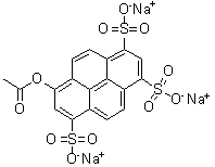 8-乙酰氧基芘-1,3,6-三磺酸三钠盐分子结构 (CAS 115787-83-2)