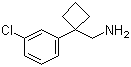 1-(3-Chlorophenyl)cyclobutanemethanamine molecular structure (CAS 115816-34-7)