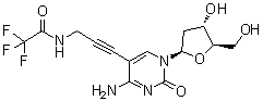 2'-脱氧-5-[3-[(三氟乙酰基)氨基]-1-丙炔基]胞苷分子结构 (CAS 115899-38-2)
