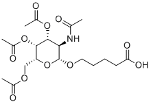 5-{[(2R,3R,4R,5R,6R)-4,5-bis(acetyloxy)-6-[(acetyloxy)methyl]-3-acetamidooxan-2-yl]oxy}pentanoic acid molecular structure (CAS 1159408-54-4)