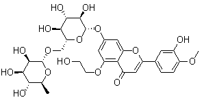 5-O-(beta-羟乙基)地奥斯明分子结构 (CAS 115960-14-0)