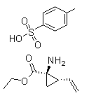 (1R,2S)-1-Amino-2-ethenyl-cyclopropanecarboxylic acid ethyl ester 4-methylbenzenesulfonate molecular structure (CAS 1159609-95-6)