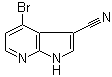 结构式 CAS# 1159982-14-5, 4-溴-1H-吡咯并[2,3-b]吡啶-3-甲腈