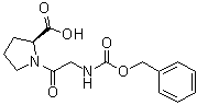 苄氧羰基甘氨酰基-L-脯氨酸分子结构 (CAS 1160-54-9)