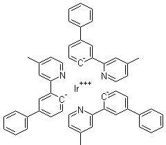 Tris[3-(4-methyl-2-pyridinyl)[1,1'-biphenyl]-4-yl]-iridium molecular structure (CAS 1160297-49-3)