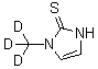 1,3-二氢-1-(三氘甲基)-2H-咪唑-2-硫酮分子结构 (CAS 1160932-07-9)