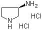 structure of CAS# 116183-81-4, (3R)-(-)-3-Aminopyrrolidine dihydrochloride