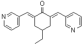 (2E,6E)-4-Ethyl-2,6-bis(3-pyridinylmethylene)cyclohexanone molecular structure (CAS 1162656-22-5)