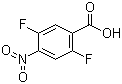 2,5-二氟-4-硝基苯甲酸分子结构 (CAS 116465-48-6)