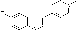 5-氟-3-(1-甲基-1,2,3,6-四氢-4-吡啶基)-1H-吲哚分子结构 (CAS 116480-54-7)
