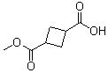 1,3-环丁烷二甲酸单甲酯分子结构 (CAS 116569-00-7)