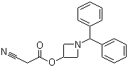 1-二苯甲基-3-氮杂环丁氰乙酸酯分子结构 (CAS 116574-14-2)