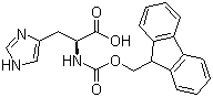 结构式 CAS# 116611-64-4, N-Fmoc-L-组氨酸; N-芴甲氧羰基-L-组氨酸