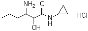 3-氨基-N-环丙基-2-羟基己酰胺盐酸盐分子结构 (CAS 1166397-39-2)