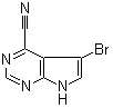 5-Bromo-7H-pyrrolo[2,3-d]pyrimidine-4-carbonitrile molecular structure (CAS 1168106-92-0)