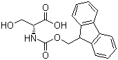 N-芴甲氧羰基-D-丝氨酸分子结构 (CAS 116861-26-8)