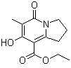 1,2,3,5-四氢-7-羟基-6-甲基-5-氧代-8-吲嗪甲酸乙酯分子结构 (CAS 116993-42-1)