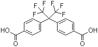 2,2-双(4-羧基苯基)六氟丙烷分子结构 (CAS 1171-47-7)