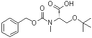 O-叔丁基-N-甲基-N-苄氧羰基-L-丝氨酸分子结构 (CAS 117106-19-1)