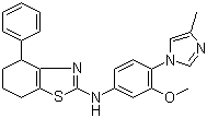 4,5,6,7-Tetrahydro-N-[3-methoxy-4-(4-methyl-1H-imidazol-1-yl)phenyl]-4-phenyl-2-benzothiazolamine molecular structure (CAS 1172637-87-4)